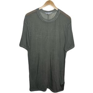ELEVENPARIS Lightweight Semi Sheer Raw Neckline/Hem Crewneck Tee Men’s Large